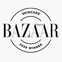 Harper's Bazaar Skincare 2026 Winner badge on a white background